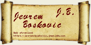 Jevrem Bošković vizit kartica
